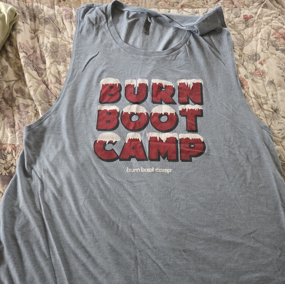 Burn Boot Camp Gray/blue Tank Top